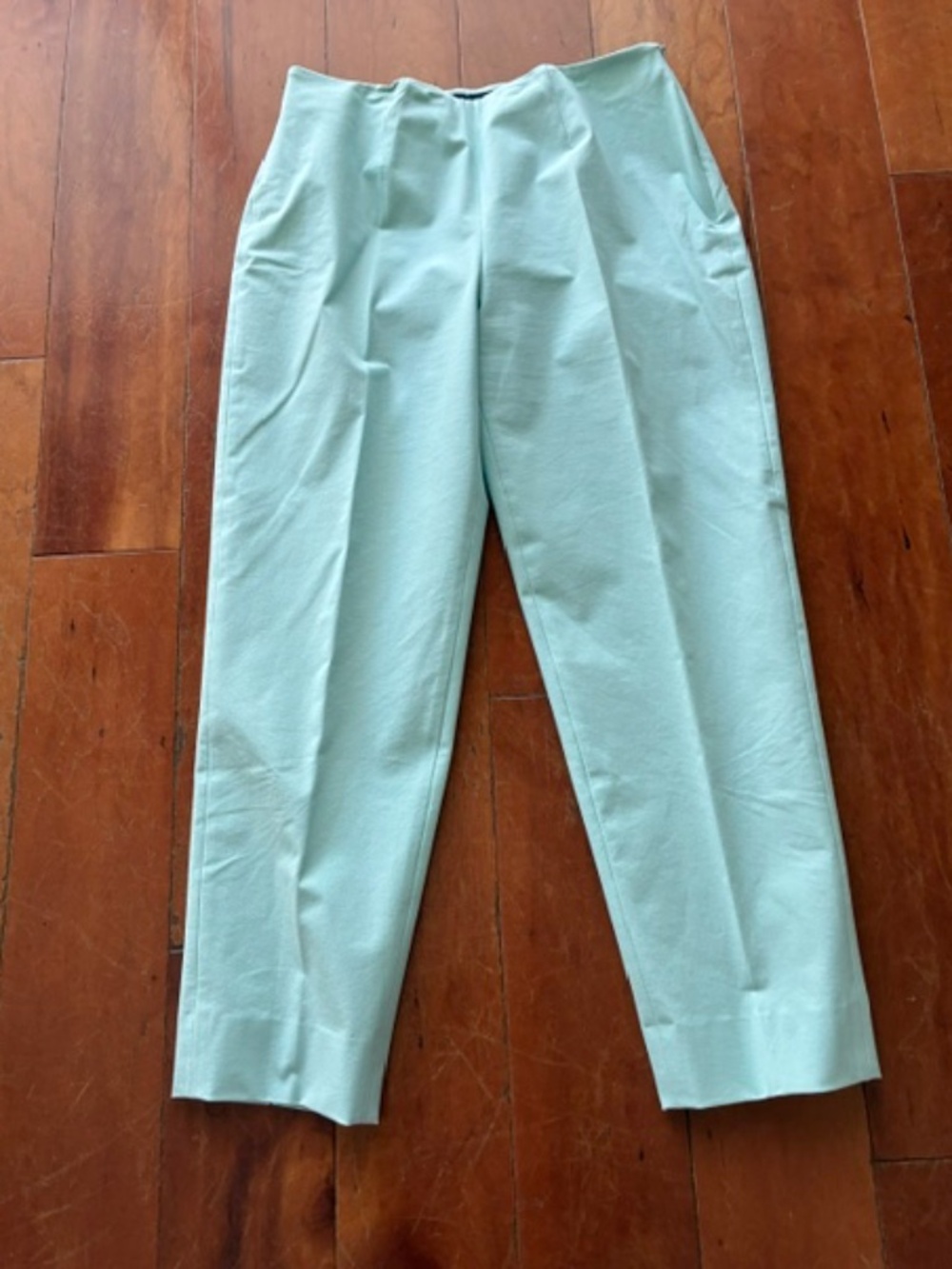 PIAZZA SEMPIONE "AUDREY" PANTS.  LIGHT TURQUOISE BLUE.  SIZE 8